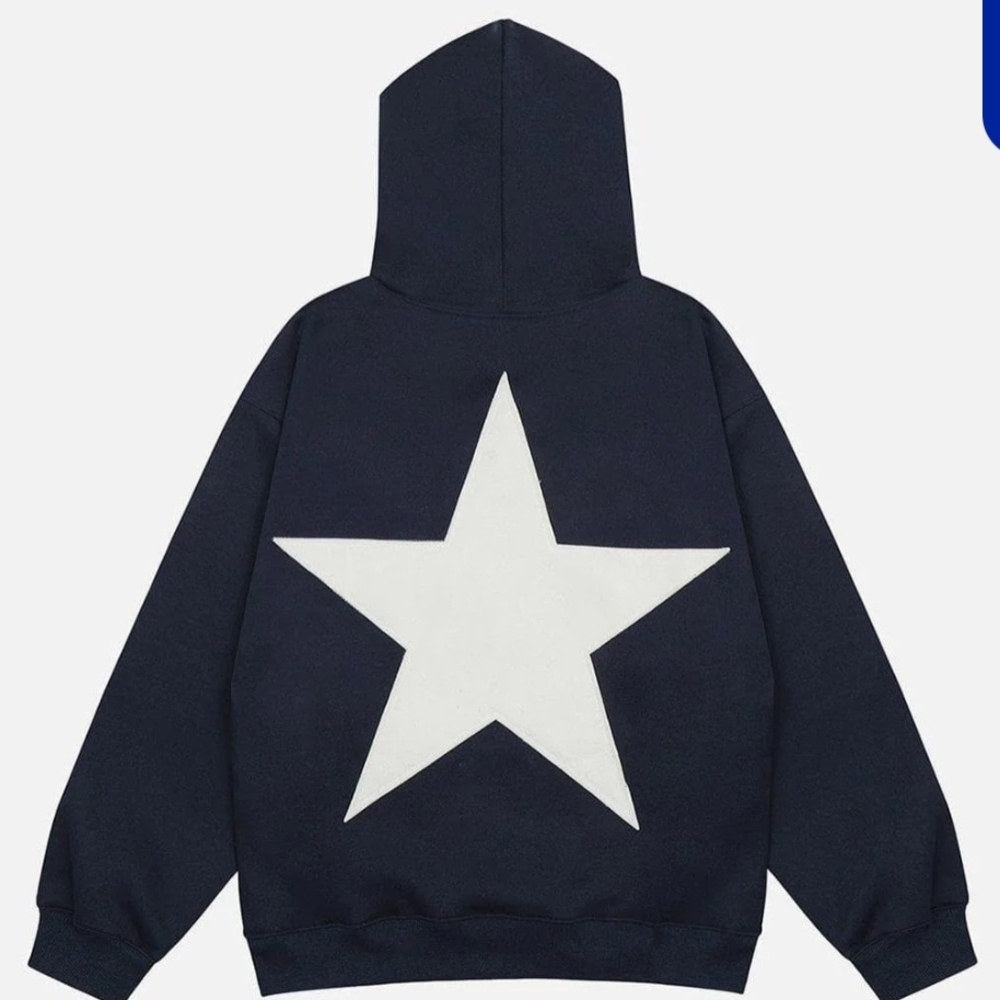Blue and White Lightweight Star Shirt Jacket